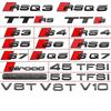 For hot Embelm Sticker S3 S4 S5 S6 rs3 rs4 rs5 TTS SQ5 SQ7 ABS Automobile Fender Luggage Modification Badge Sticker Auto Parts