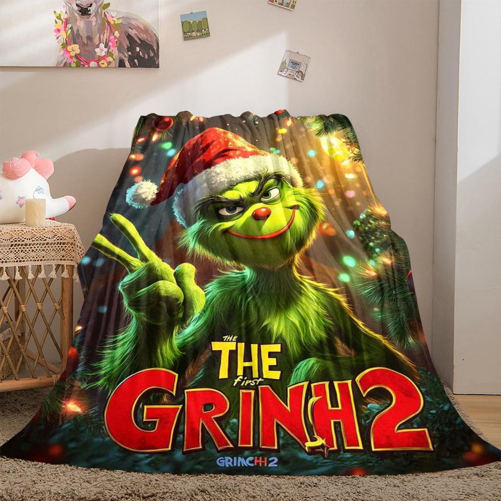 Christmas Gift Comedy Movie How the Grinch Stole Christmas blanket home warming, four season bed decoration sofa cover flannel throwing blanket K15