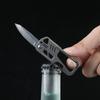 Titanium Alloy Folding Knife Damascus Blade D2 Portable Buckle Keychain Pocket Knife Outdoor Survival EDC Multitool for Men Gift