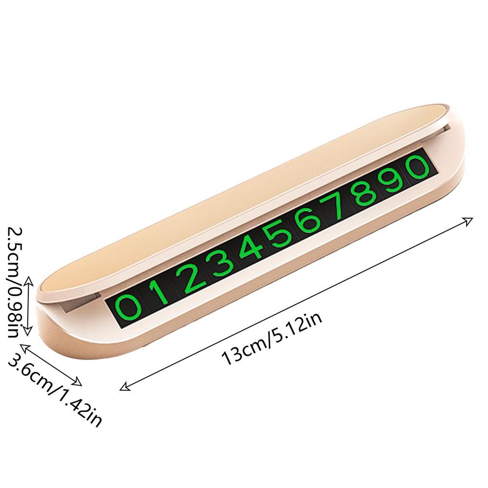 Car Phone Number Temporary Parking Card Aluminum Alloy Mini Hideable Temporary Car Parking Plate Portable Car Phone Plate For