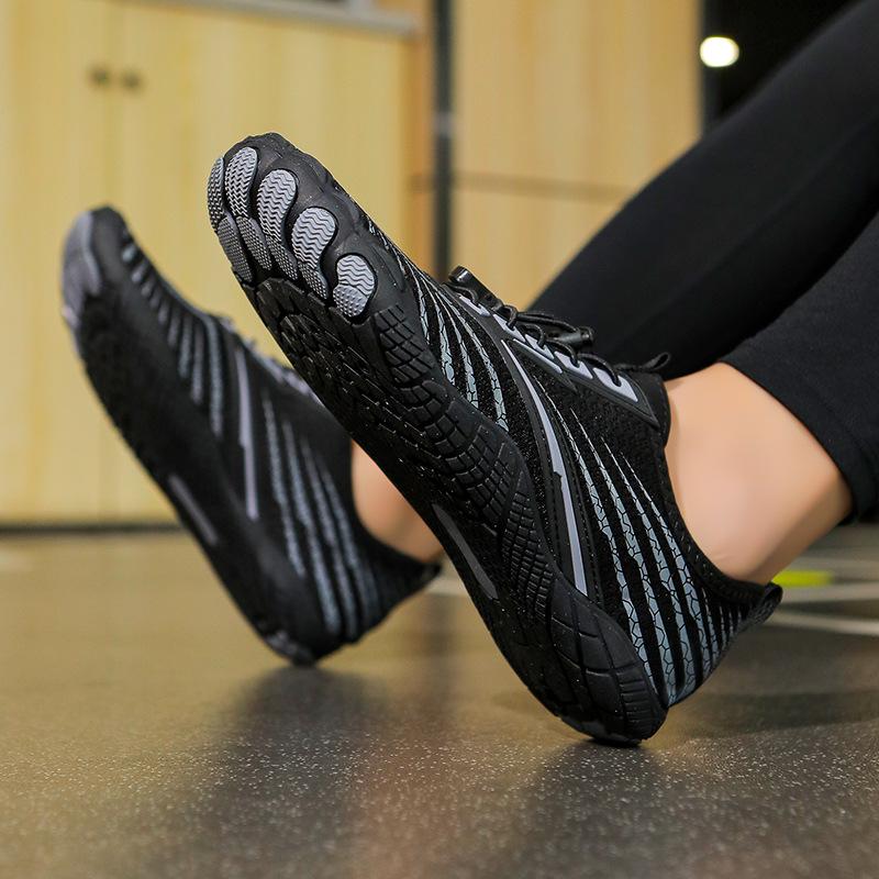 Unisex Outdoor Five-Finger Wading  Beach Shoes for Fishing, Swimming, and Running 43 серый/чёрный