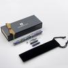 [Rachieva] Abalone Shell Fountain Pen, German-Made Fine Nib, Smooth Writing, Exquisite Luxury Pen Gift Set, Blue