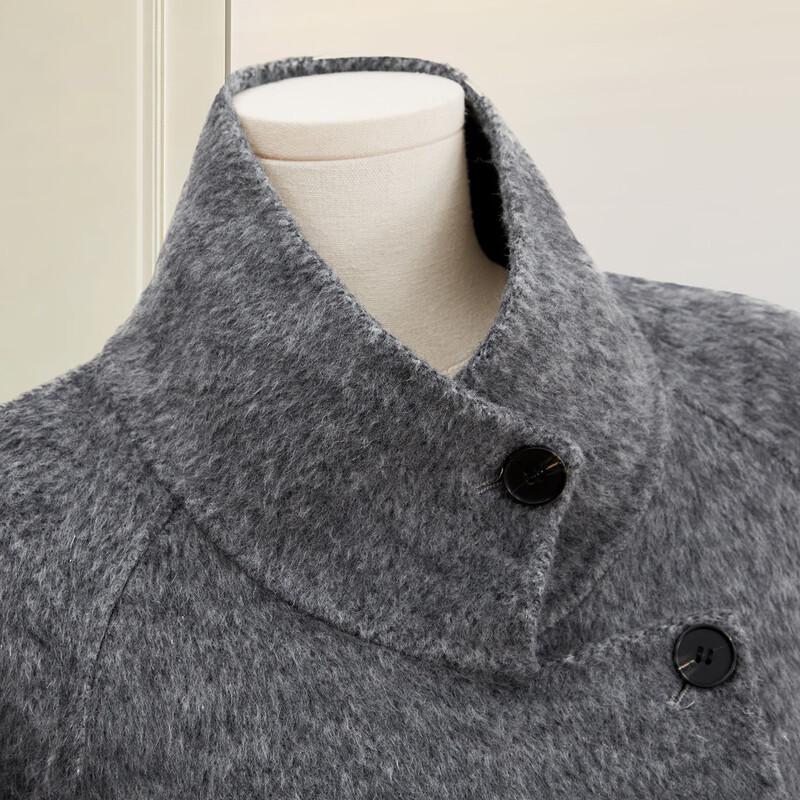Women's Stand Collar Double-Faced Wool Coat