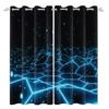 2pcs/set 3D Spacecraft Cabin Window Curtain Science Fiction Futurism Bedroom Living Room Decor Blackout Polyester Fabric Curtain