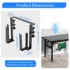 ABBP-Metal Clamp-On Desk Side Storage Rack Double-Layer No-Drill Mounting Organizer Double Layer