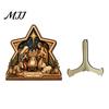 Durable Wood Nativity Set Scene Wooden Tabletop Sign, Christmas Manger Holy Family Figurine Decor, Holiday Home Accents Religious Xmas Desktop
