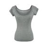 Crew neck short-sleeved T-shirt women's summer new American Spice Girl style solid color slim-fitting and thin bottom top