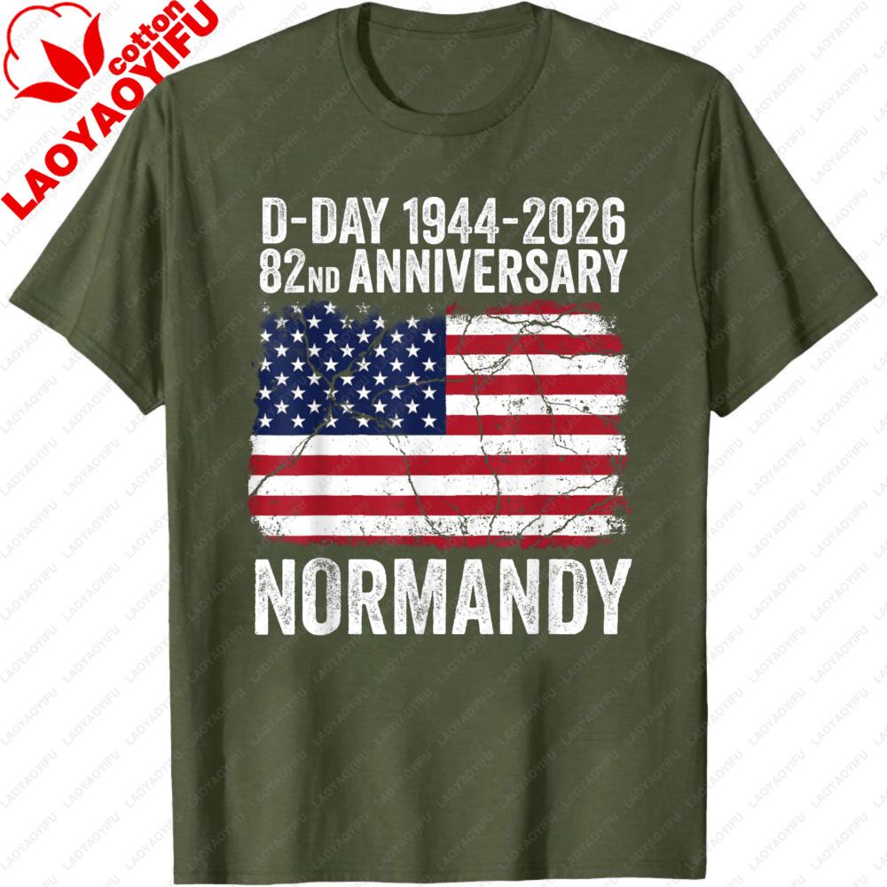 Dday 82nd Anniversary 19442026 Norunisexdy Tshirt Classic Memorial Clothing Unisex Unisex Unisex Summer Crewneck Cotton Tee Tops