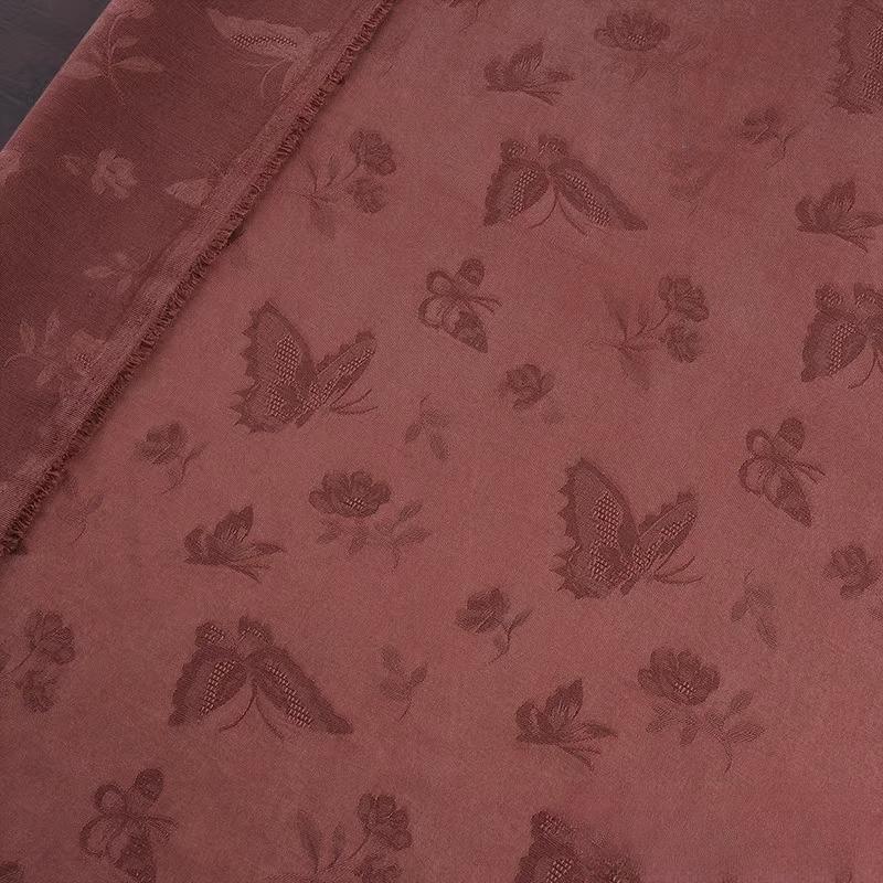 50x145cm Butterfly Jacquard Cotton Linen Fabric for Diy Sewing Dress Shirt Skirt Pants Clothing Vintage Summer Cloth