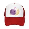 Mesh Dad Hat Adjustable Washed Snail Watercolor Baseball Dad Cap Funny Distressed Ball Trucker Caps for Women Unisex Unisex