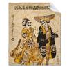 Ukiyo-e girl print blanket bedding soft comfortable flange fluff blanket