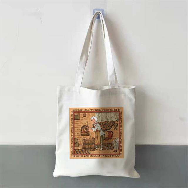 2022 Shopping Bag Women's Bag White Environmental Protection Series Reusable Harajuku Commuter Simple Large-capacity Fashion Tot