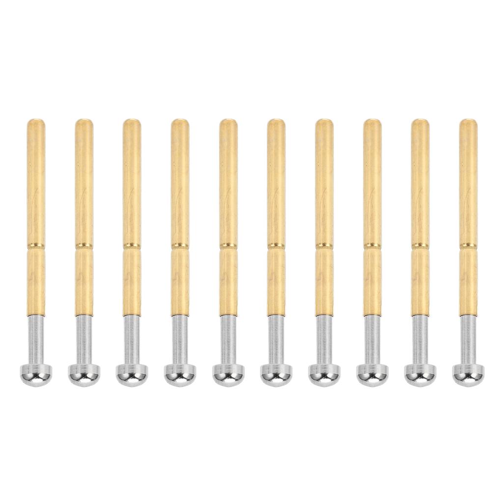 100pcs Pogo Pin Spring Test Tools Type 2.36mm 0.1in Tube Diameter 34mm 1.3in Length Brass Material PCB Testing Pins