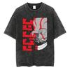 Anime Dandadan Ayase Momo Okarun Graphic T Shirt Men Women Manga Tshirt Washed Cotton Tee Harajuku Male Vintage Casual Tshirt