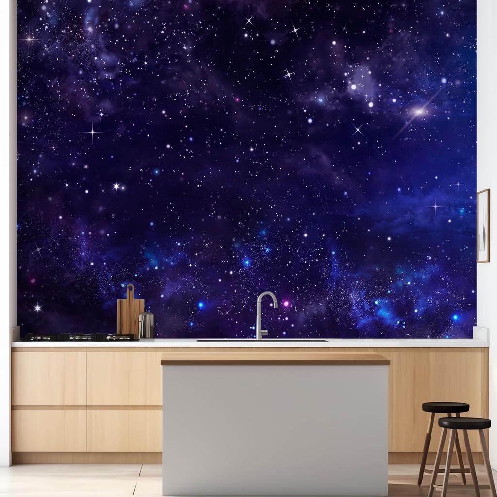 Starry Sky Outer Space Mural Living Room Bedroom Starry Sky Stars Wallpaper