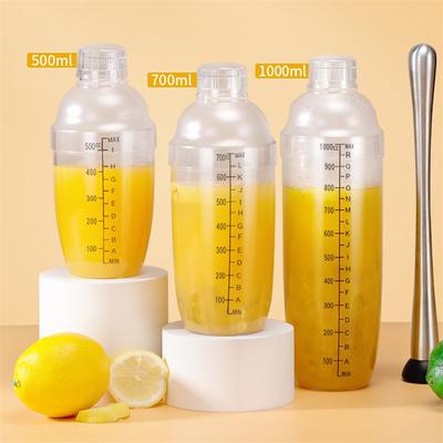 PC Harz Cocktail Shaker Martini Hand Shaker Becher mit Skalen 350ml/500ml/700ml/1000ml Milchtee Wein Getränke Shaker Mixer Barwerkzeug