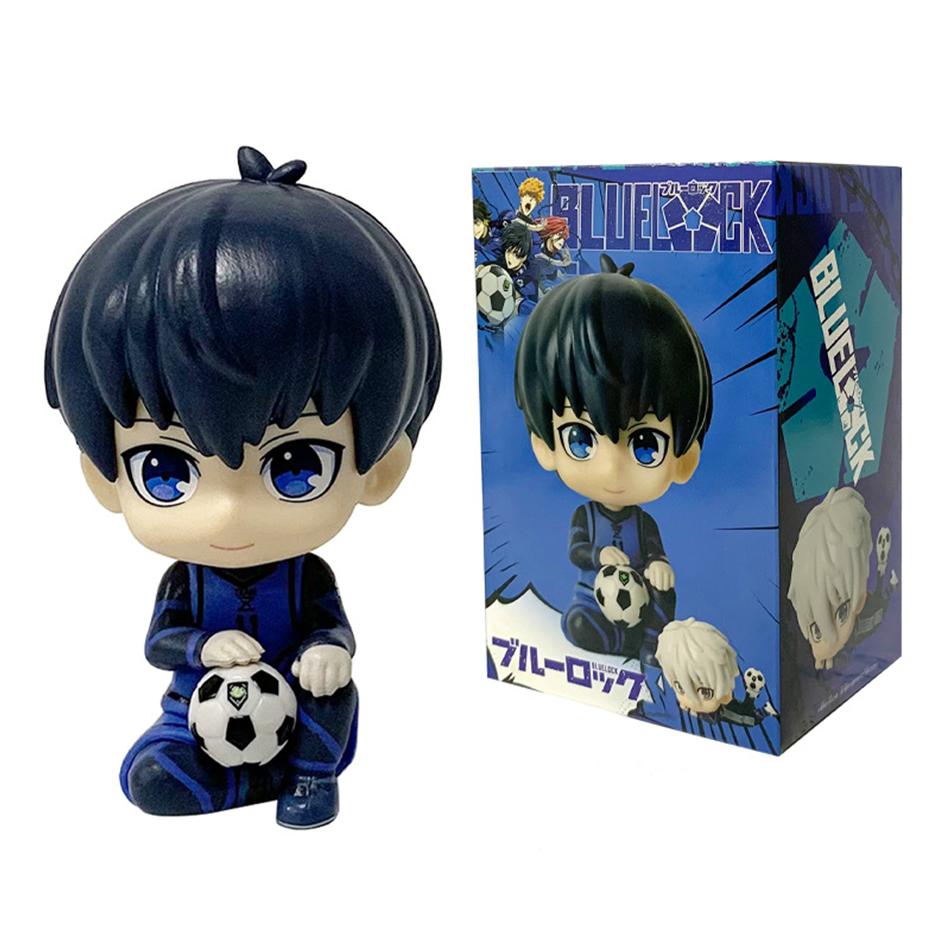NEW Anime BLUE LOCK Cute Nagi Yisagi Isagi Yoichi Sitting Action Figure PVC Doll Tabletop Model Anime Peripheral Creative Toys