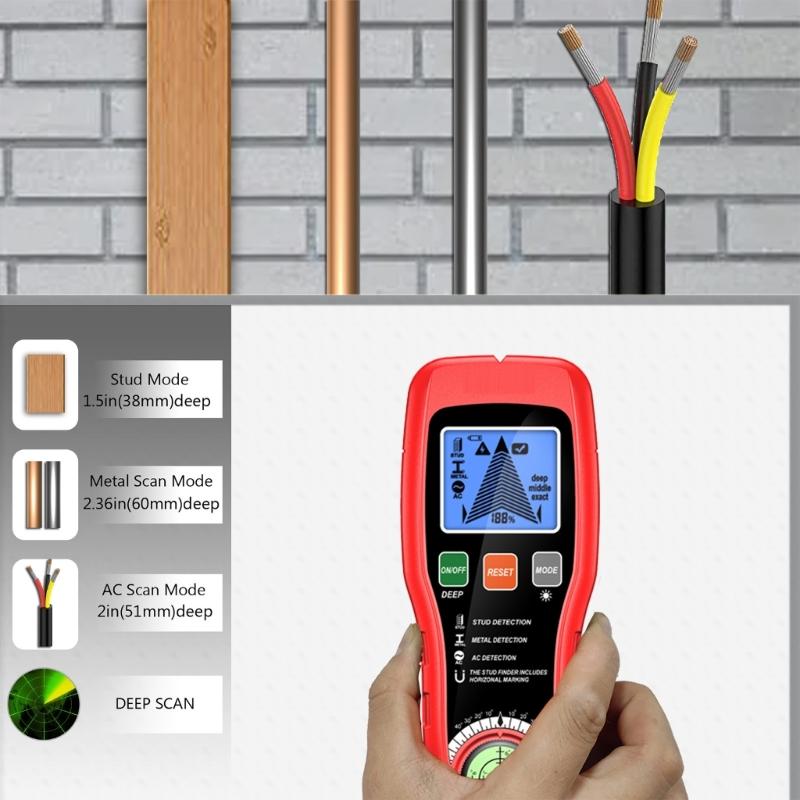 Portable Metal and Wall Detector Suitable for Detecting Pipe & Wire Precise Safe Drilling with High Sensitivity Sensors