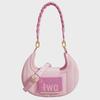 High-Quality Pink Woven Crescent Shoulder Bag - 2024 Summer Collection