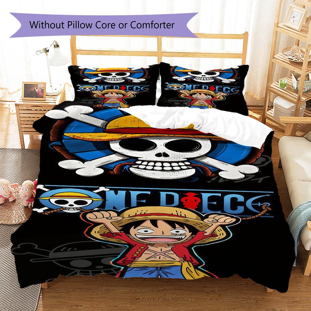Luffy D 3pcs Bedding Set, Digital Printed Duvet Cover, No Insert, Kids Gift, Large Size -HYQ53