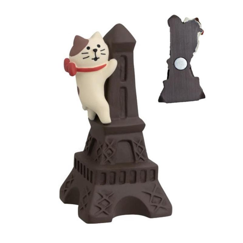 Japanese cat refrigerator sticker, grocery zakka cute bread coffee shop decoration gift miniature resin ornament