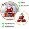 Holiday Glass Stickers Santa Claus Window Static Sticker Reusable Waterproof PVC Christmas Decal Decorative Xmas Decals HD Printing Clings for Home