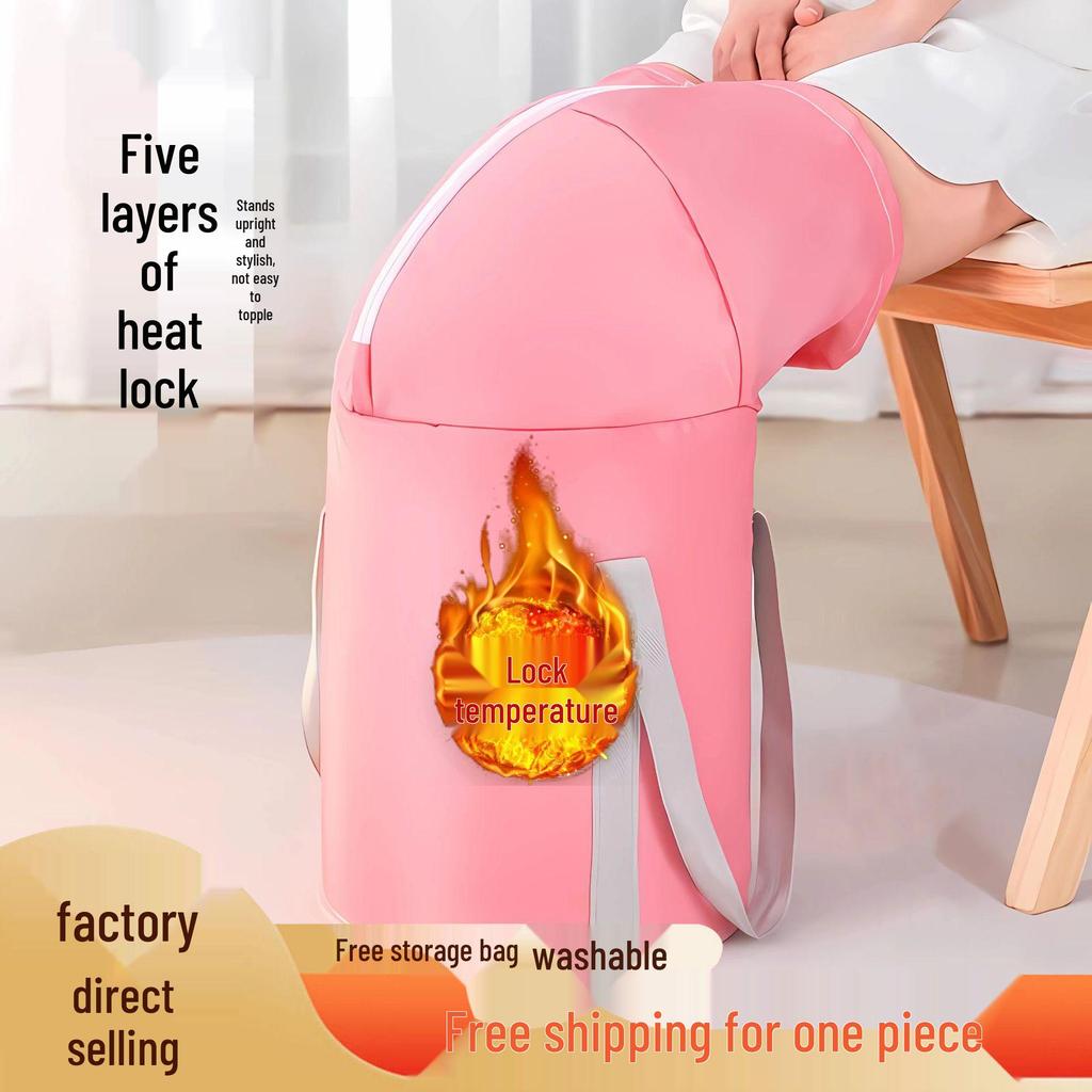 72cm Foldable Foot Bath Bucket for Home and Travel - Over Knee and Calf Use