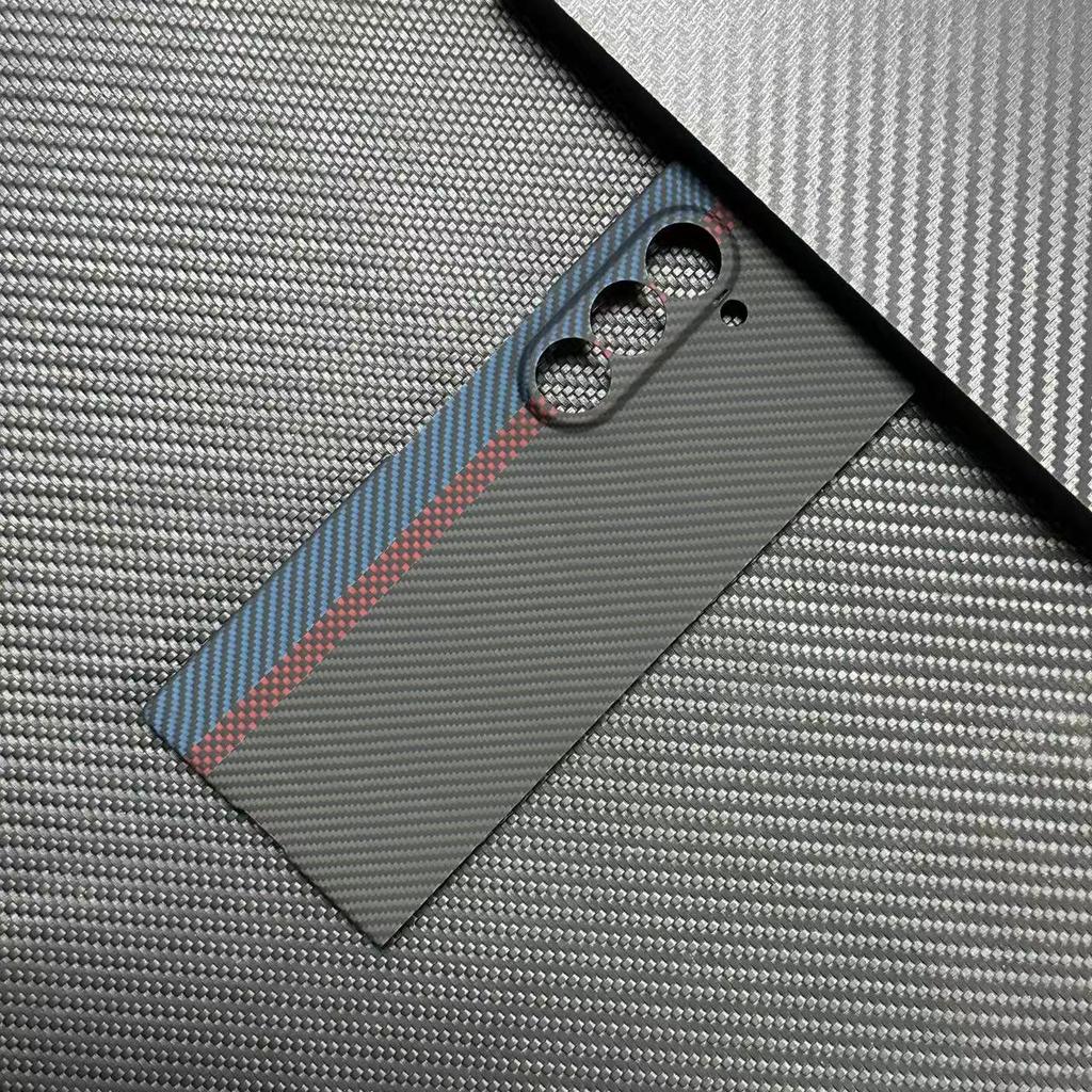 New Kevlar Suitable for Samsung Zfold6 Ultra Thin Mobile Phone Case Aramid Fiber Material Hard Shell Wavy Pattern