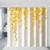Watercolor Green Hanging Leaves Waterproof Shower Curtain For Bathroom Decor