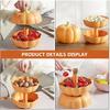 DOITOOL Pumpkin Bowls with Lids, Halloween Pumpkin Candy Dish with Lid, Pumpkin Serving Tray Fall Decorative Food Snacks Storage Container for Sugar