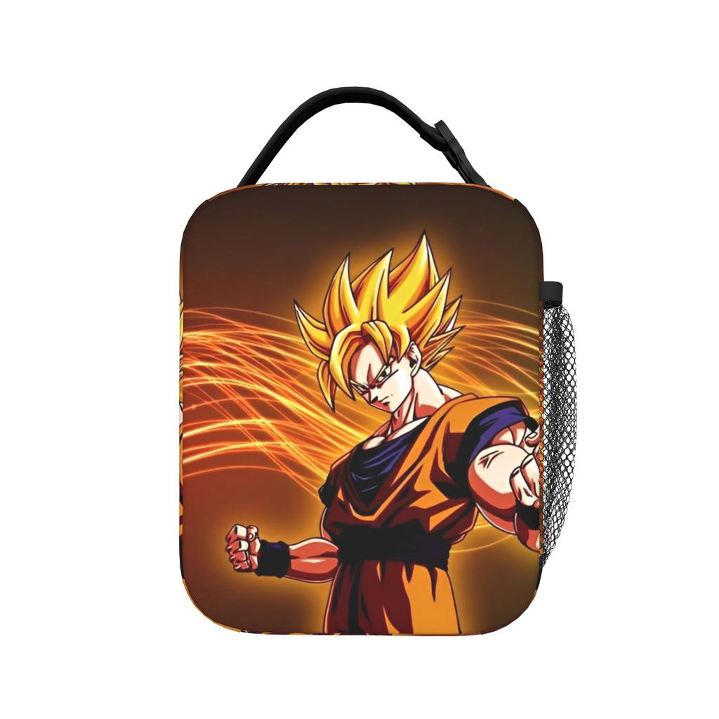 DBZ Kanji Symbol Insulated Lunch Bags Leakproof Son Goku Reusable Thermal Bag Tote Lunch Box Work Outdoor Food Bag