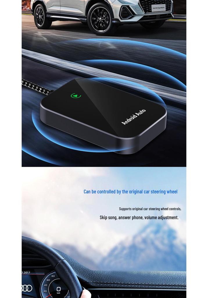 Universal Android Auto Box CarPlay Adapter with Screen Mirroring