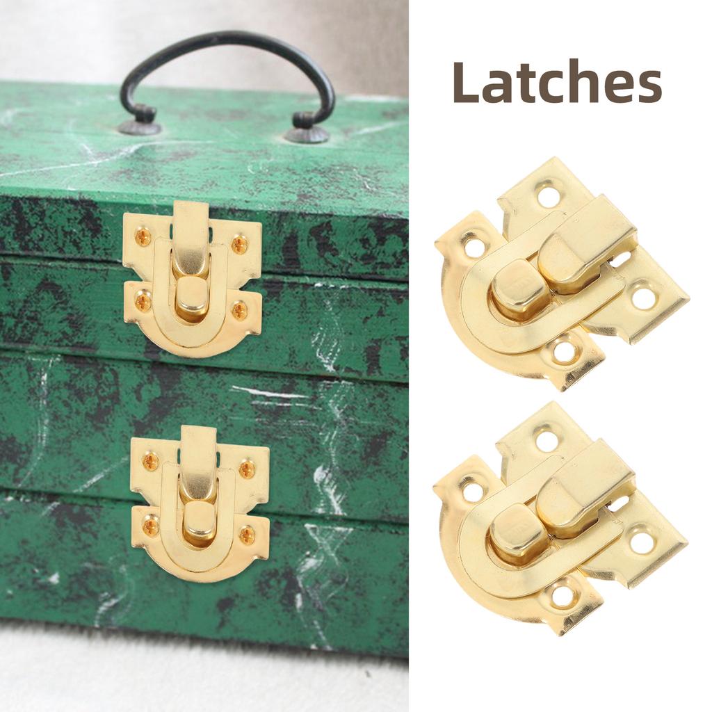 30pcs Wooden Hasp Cabinet Hasp For Jewelry Vintage Buckle Latch Box Latch Iron Box Latches Hardware Fastener