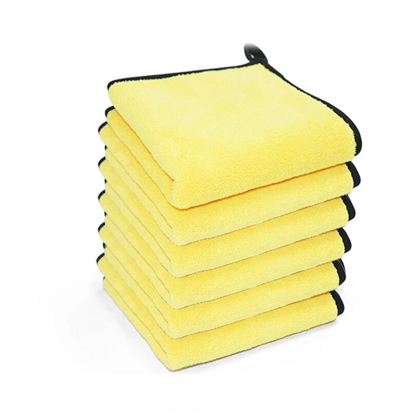 30x30/60CM Car Wash Microfiber Towel Cleaning Drying Cloth Hemming Care Cloth Detailing Wash Towel For BMW Toyota Kia Honda Ford