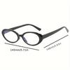 1pc Y2K Retro Oval Glasses - Lightweight Full-Rim Frame Fashion Eyewear Vintage-Inspired for Women’s Everyday Casual Eyewear