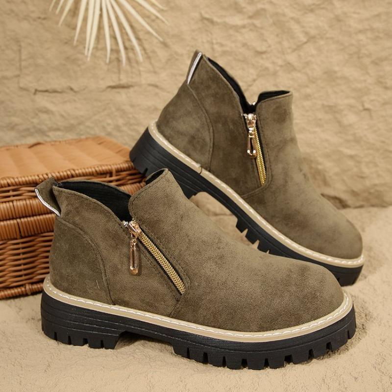 Best-selling Shoes: Thick-soled Women's Ankle Boots, New Round Toe Anti-slip Boots, Large Size