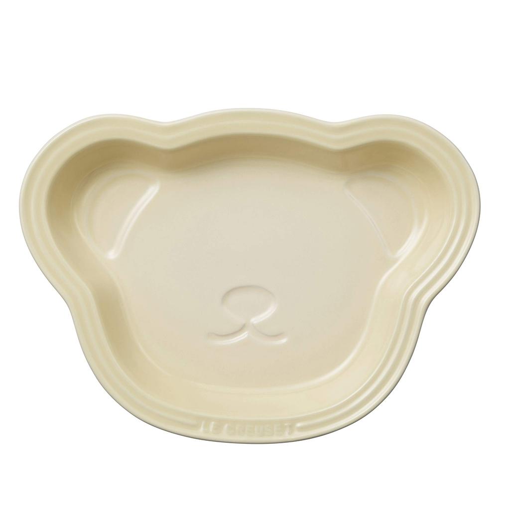 Le Creuset Kids Plate Baby Lunch Plate Bear Dune Microwave Oven Safe