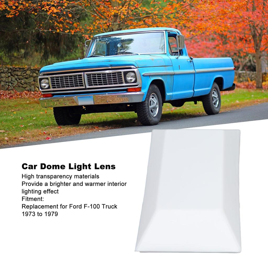 Car Dome Light Lens Interior Overhead Dome Lamp Lens Cover Replacement for Ford F100 F250 F350 Truck 1973 to 1979