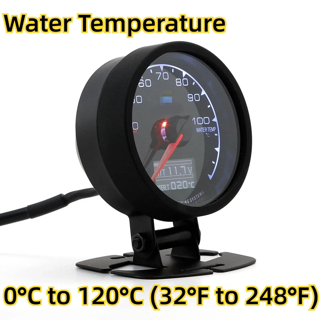 Greddi Water Temperature Gauge Kit with 26-42mm Adapter Pipe Water Temperature Sensor Car Water Tempe Meter Digital Gauge JDM