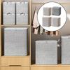 Large cotton quilt storage bag with breathable non woven fabric for clothing blankets storage and home organization
