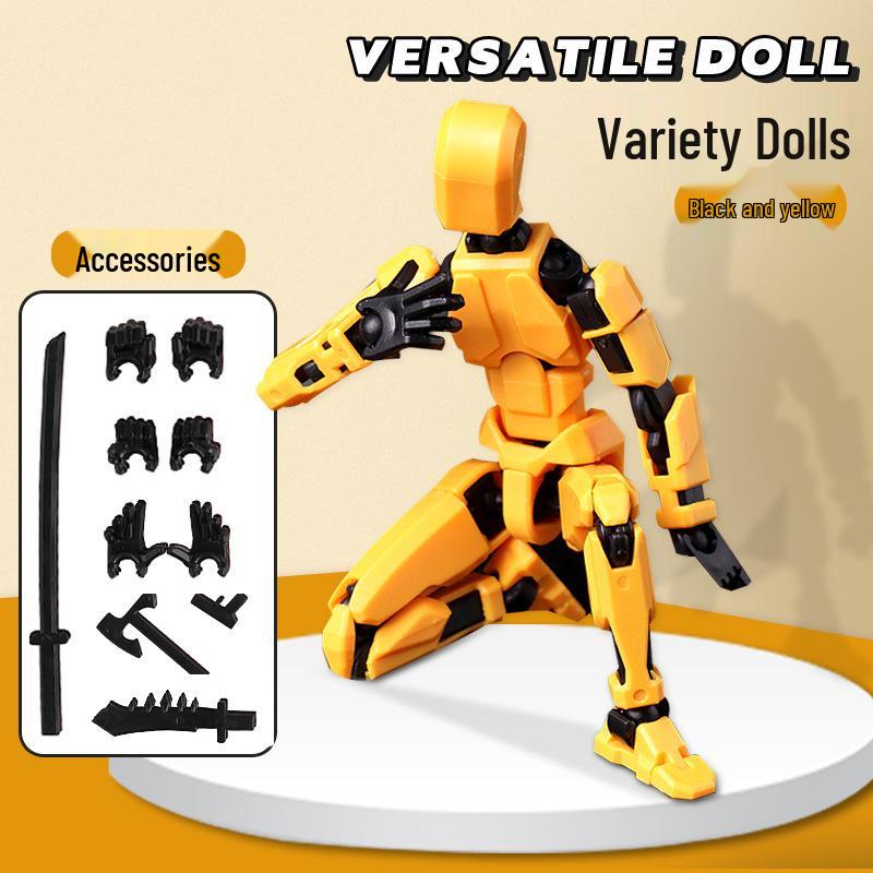4th Gen 3D Printed Lucky 13 Jointed Movable Toy – Decompression God Self Assembly