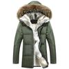 Winter Style Men Boutique Down Coat Detachable Rabbit Fur Collar White Duck Down Men's Solid Jackets Plus Size S-5XL