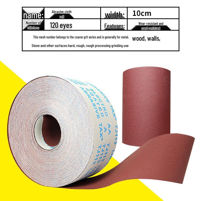 800 Grit Tearable Sanding Belt Roll for Woodworking, Metal, and Walls