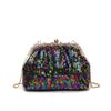 2025 New Temperament Light Luxury Celebrity Holding Dinner Bag Trendy Fashion High Sense Sequined Chain Messenger Bag