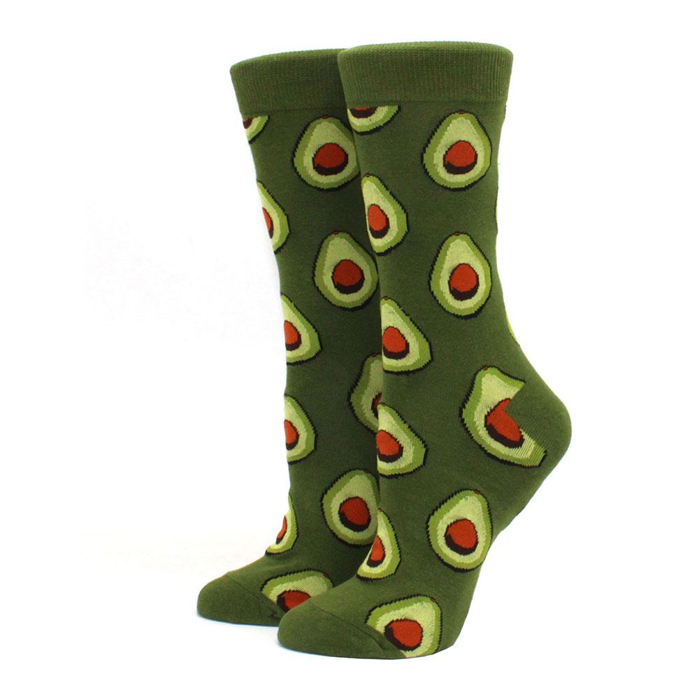 Damskie Wesołe Śmieszne Skarpetki z Nadrukiem Owoców Jedzenia Sztuka Urocze Zimowe Skarpetki z Awokado Sushi Jedzenie Bawełniane Modne Skarpetki Harajuku