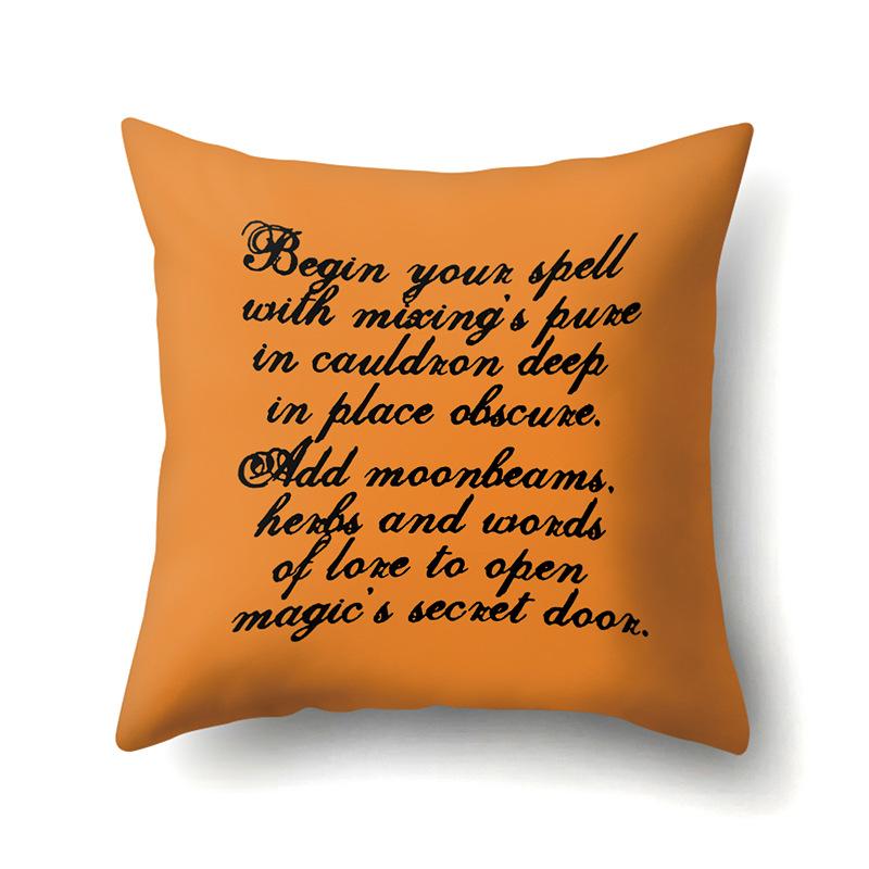 Halloween Pillowcase Car Waist Pillow Pumpkin Sofa Cushion Cover Office Home Living Room Pillowcase