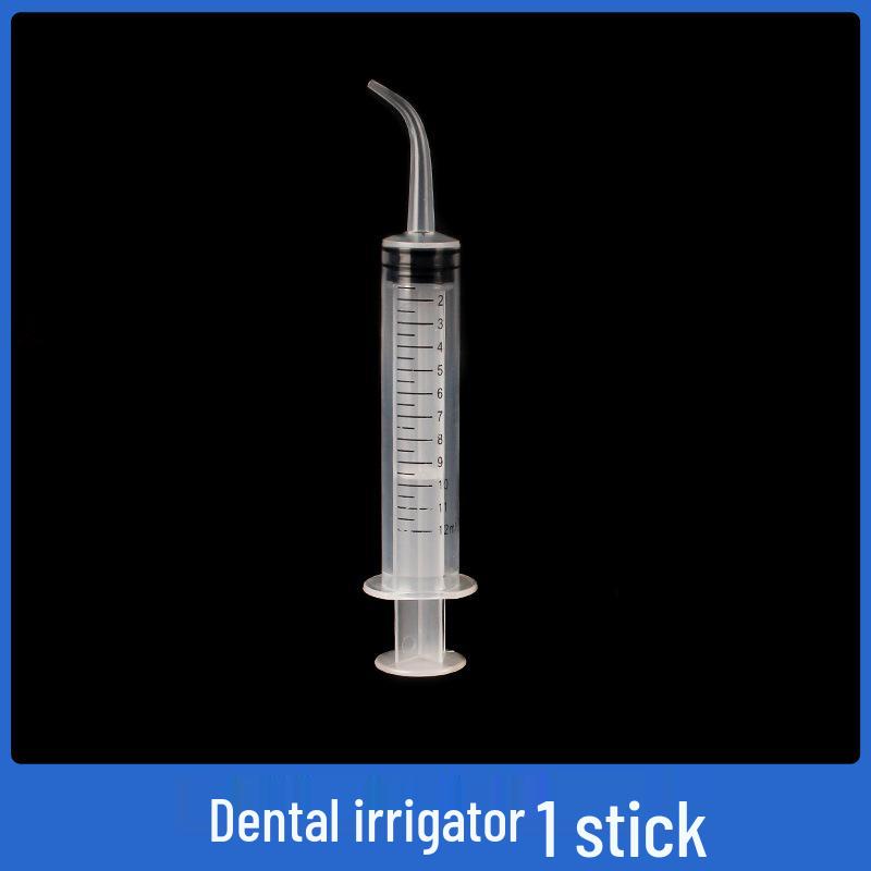12ml Curved Tip Dental Syringe for Wisdom Tooth, Interdental Spaces, Cavities - Disposable Oral Irrigator