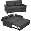 Three-Way Two-Seater Sofa Bed - Charcoal Grey