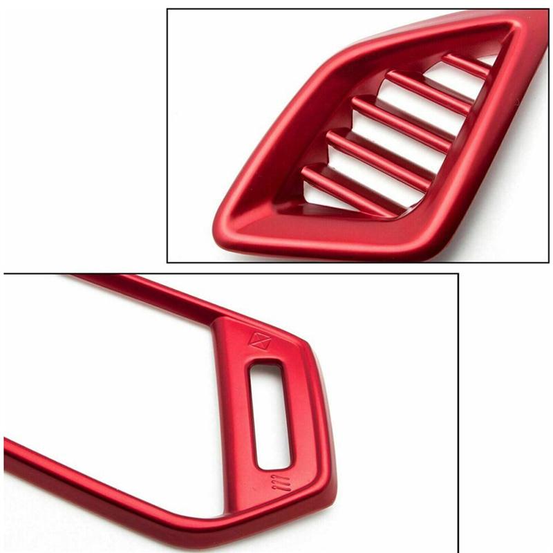 A03E-For Honda Accord 2018- Interior Dashboard Air Vent AC Outlet Covers Trim Red