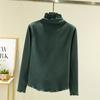 Women's Mock Neck Long Sleeve Top Slim Fit Casual Fleece Lined Solid Color Thermal Knit Shirt